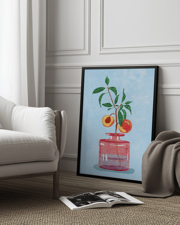 Tablou înramat „Peach Tree in Vase” de Raissa Oltmanns