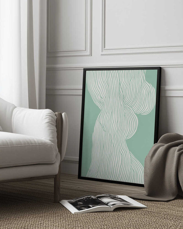 Tablou înramat „Flowing Line Elegance” de Treechild