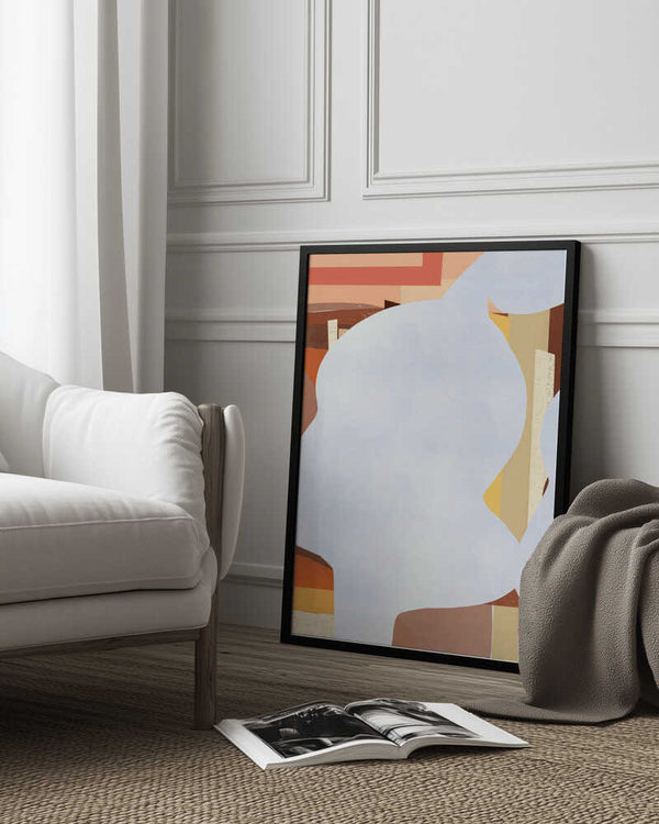 Tablou înramat „Geometric Shapes And Fluid Forms” de Little Dean