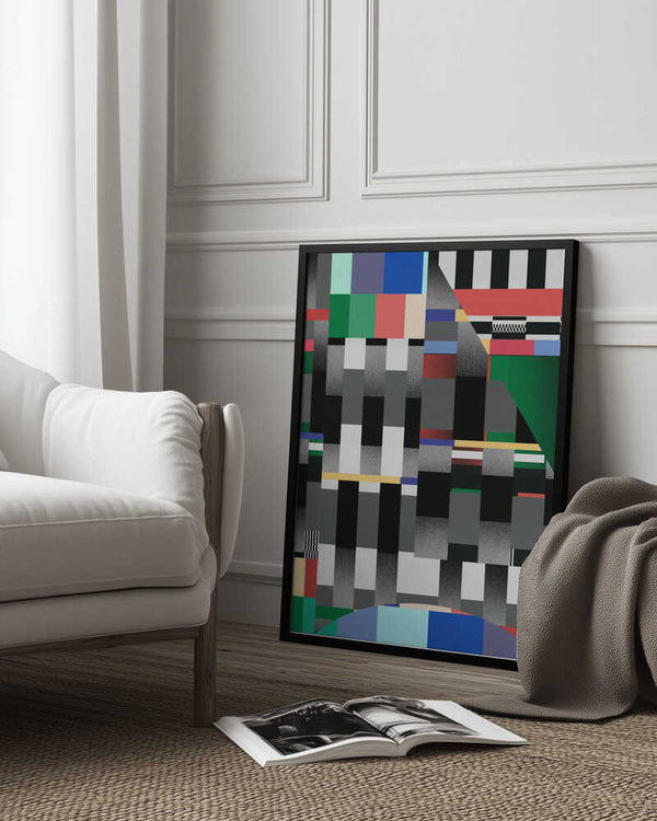 Tablou înramat „Glitch abstract artwork 01” de Little Dean