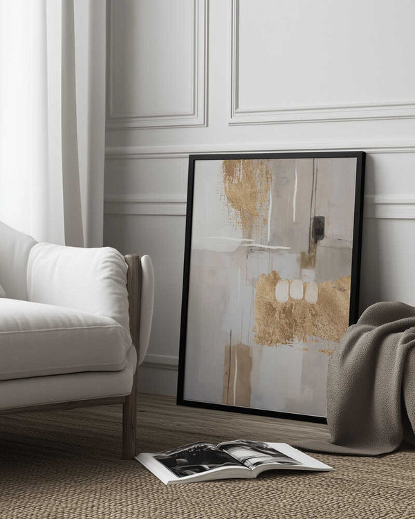 Tablou înramat „Golden Canvas” de Sally Ann Moss