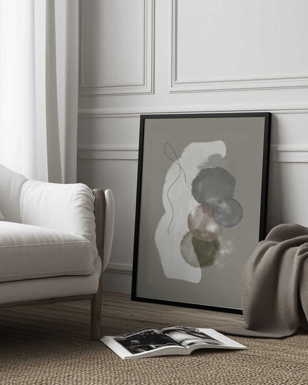 Tablou înramat „Organic shapes in earthly tones” de Imaginative