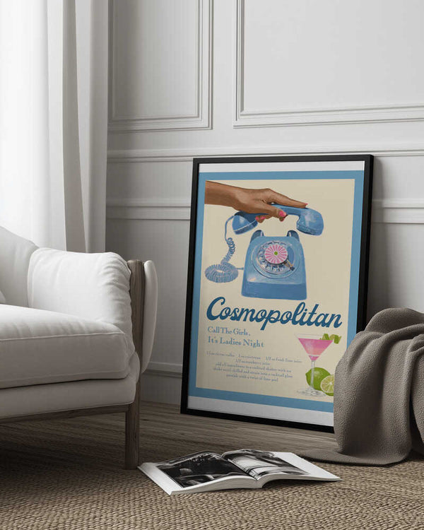 Tablou înramat „Blue Cosmo” de Jenny Liz Rome