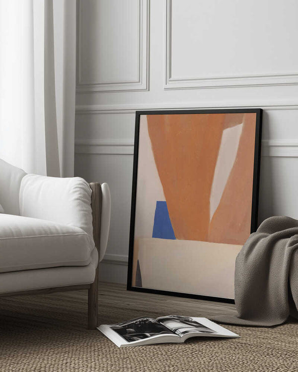 Tablou înramat „Warm Earth Tones And Bold Geometric Shapes” de Little Dean