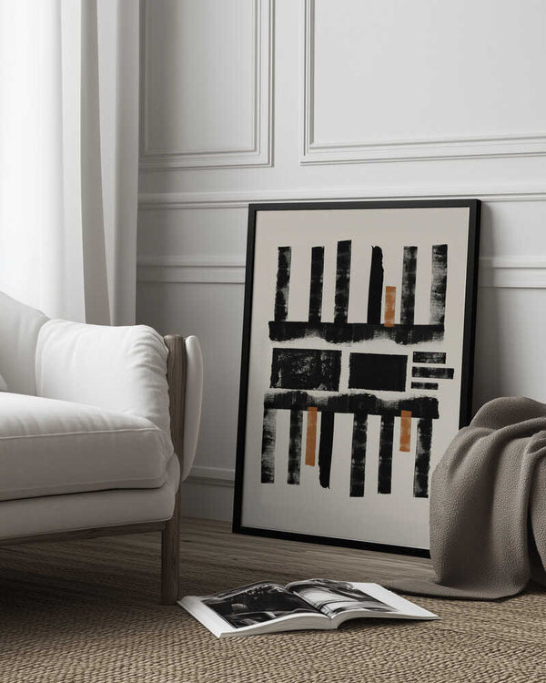 Tablou înramat „Geometric Rhythm” de THE MIUUS STUDIO