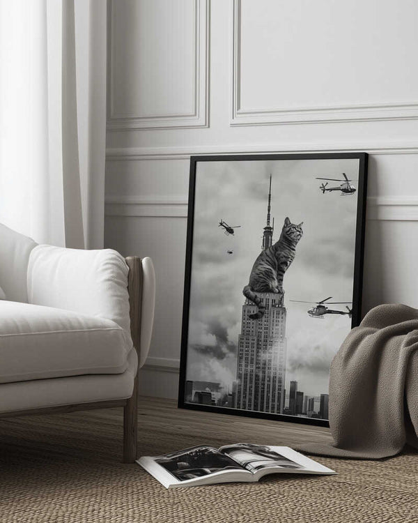 Tablou înramat „Cat on top” de Dikhotomy