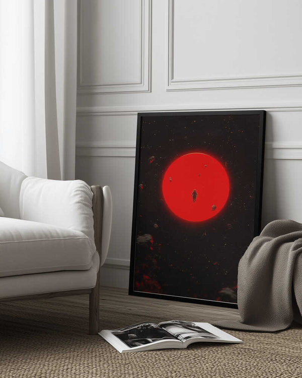 Tablou înramat „Red Moon” de Taudalpoi