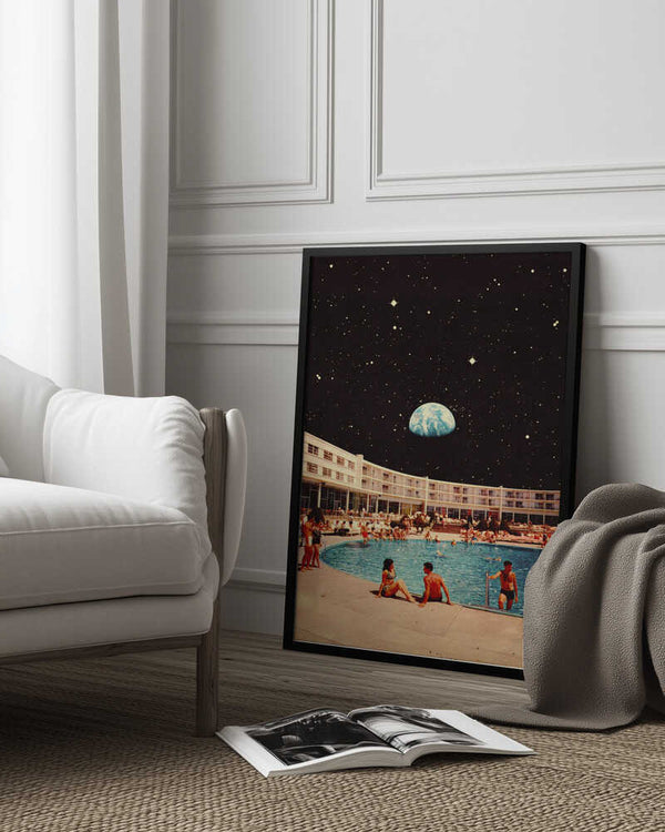 Tablou înramat „Lunar Pool” de Taudalpoi