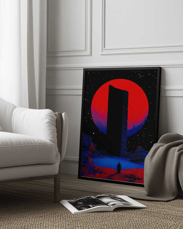 Tablou înramat „Red Moon Aura” de Taudalpoi