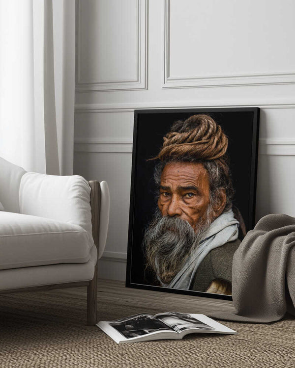 Tablou înramat „Portrait of a Sadhu...” de Rakesh J.V