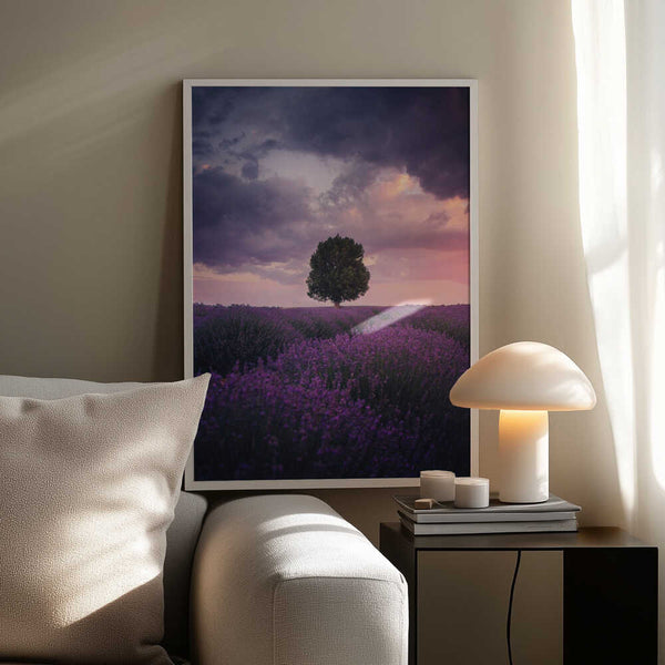 Tablou înramat „Lavender Fields, Isparta” de Cuma Cevik