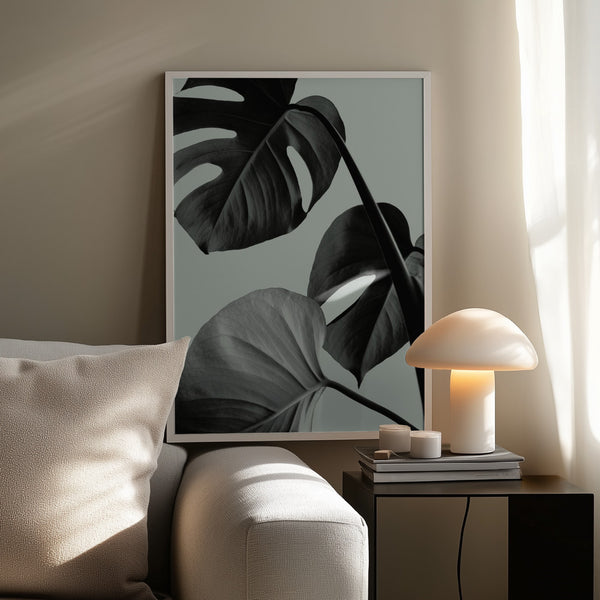 Tablou înramat „Monstera Teal 07” de Pictufy Studio III