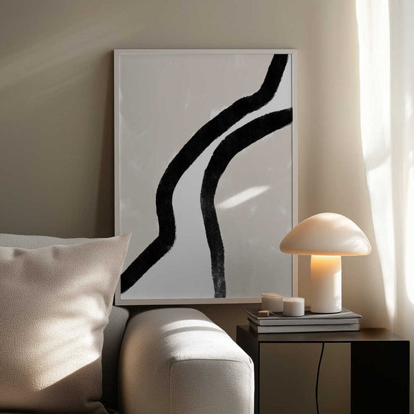 Tablou înramat „Bold Black Lines” de uplusmestudio