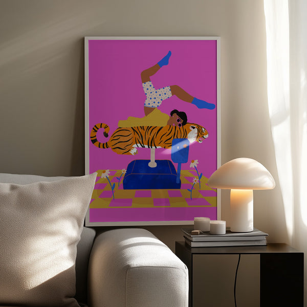 Tablou înramat „Put a tiger in your heart” de Jota de jai