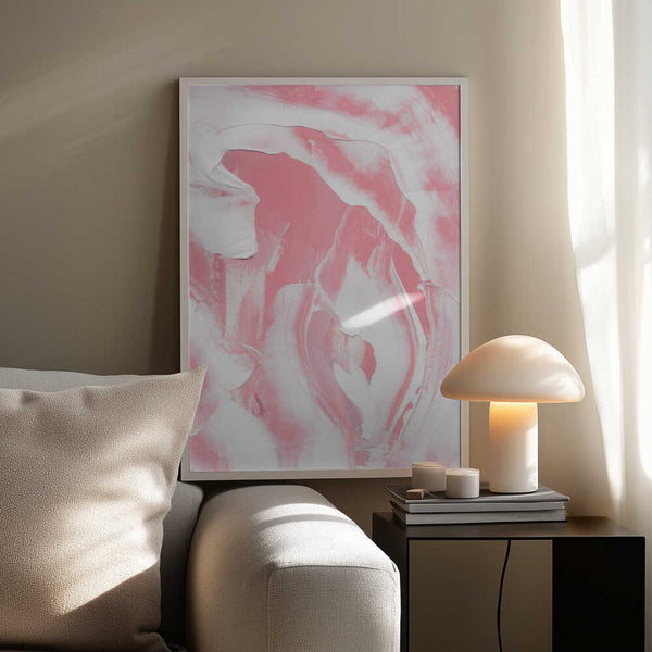 Tablou înramat „Harmonious Blend Of Pink And White Hues” de uplusmestudio