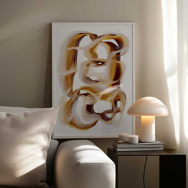 Tablou înramat „Flowing Amber Paths” de Treechild
