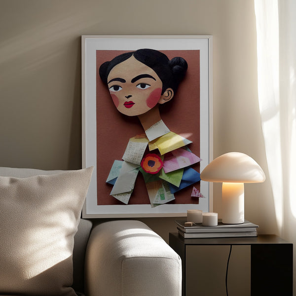 Tablou înramat „Paper Portrait Blossom” de Treechild