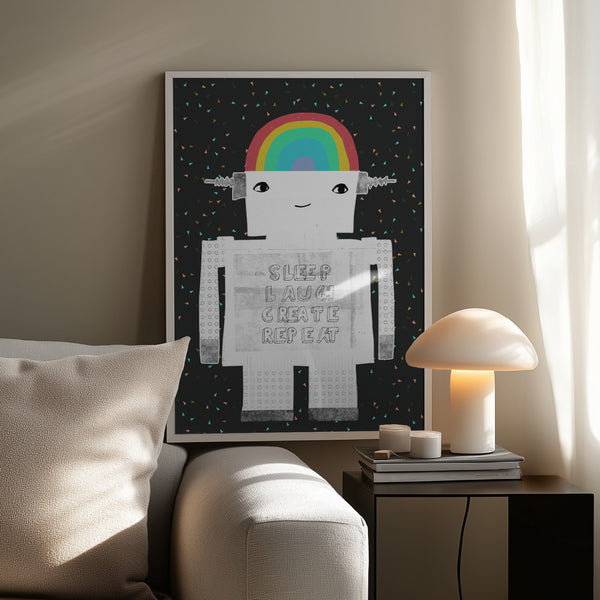 Tablou înramat „Life in Circuits” de Treechild