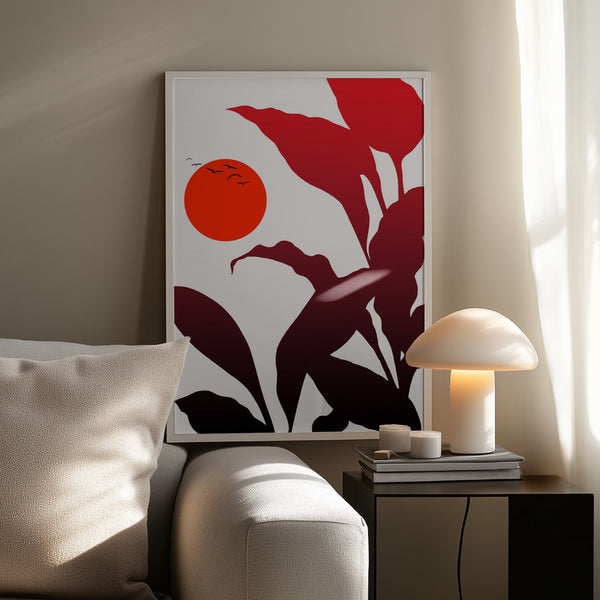 Tablou înramat „Tropical Sunset” de Kubistika