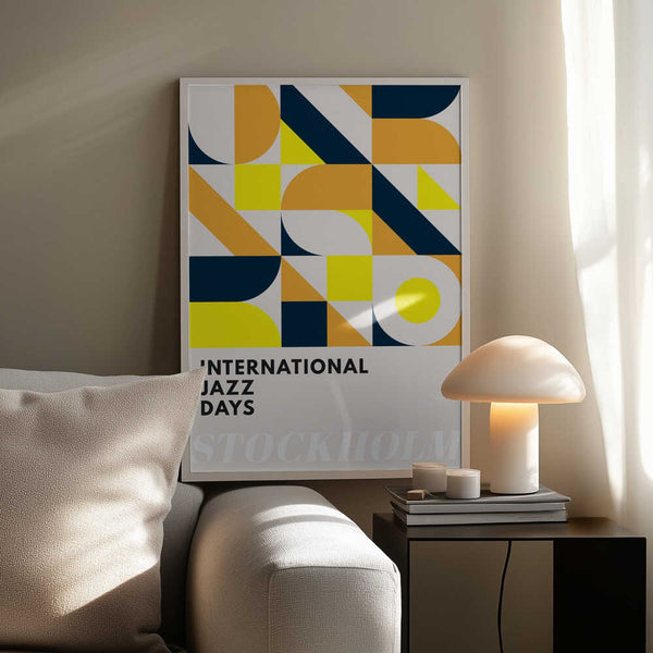 Tablou înramat „Jazz Days Stockholm” de Kubistika