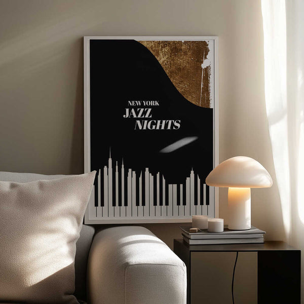 Tablou înramat „Jazz Nights” de Kubistika