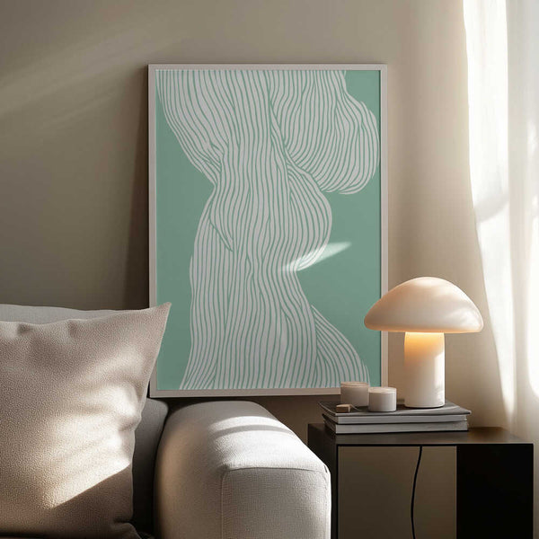 Tablou înramat „Flowing Line Elegance” de Treechild