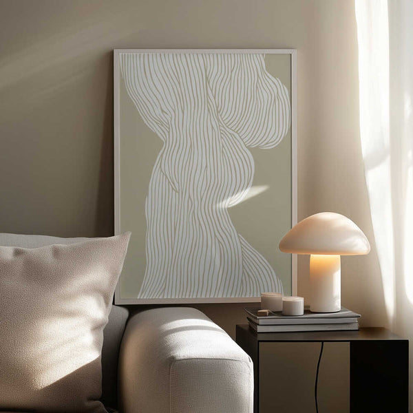 Tablou înramat „Flowing Lines Elegance” de Treechild