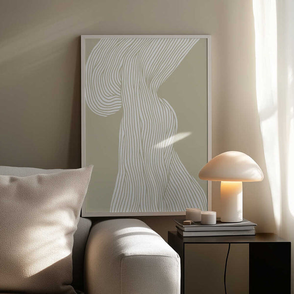 Tablou înramat „Flowing Lines Canvas” de Treechild