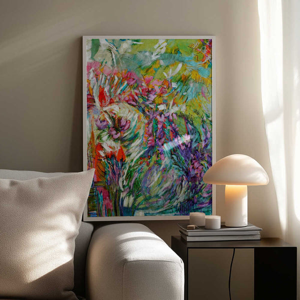 Tablou înramat „Pink Blossoms Abstract” de Dorothy Fagan