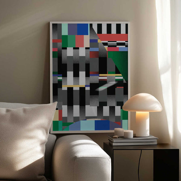 Tablou înramat „Glitch abstract artwork 01” de Little Dean