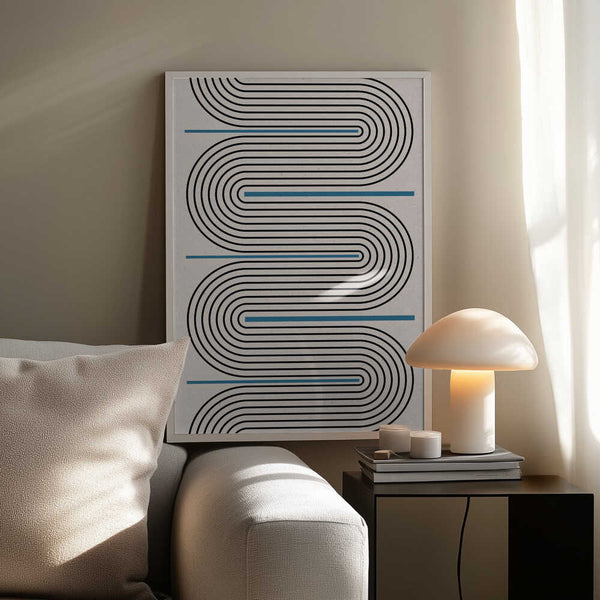 Tablou înramat „Curved Lines Harmony” de THE MIUUS STUDIO