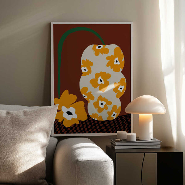 Tablou înramat „Blooms & Pottery” de Miho Art Studio