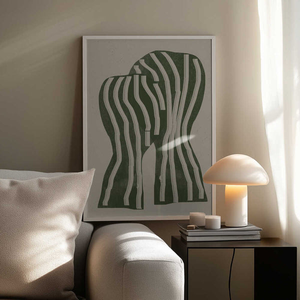 Tablou înramat „Curved Stripes” de THE MIUUS STUDIO