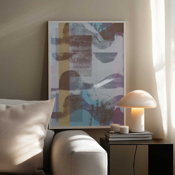 Tablou înramat „Abstract Shapes In Warm Pastel Colors 0010” de Dina Dankers