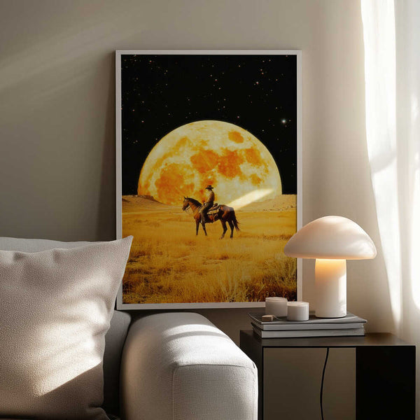 Tablou înramat „Lunar Cowboy” de Taudalpoi