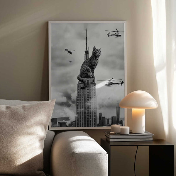 Tablou înramat „Cat on top” de Dikhotomy