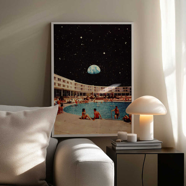 Tablou înramat „Lunar Pool” de Taudalpoi