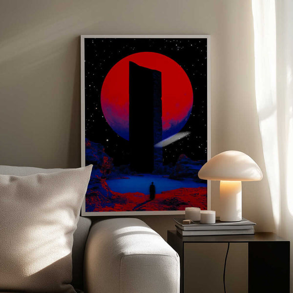 Tablou înramat „Red Moon Aura” de Taudalpoi