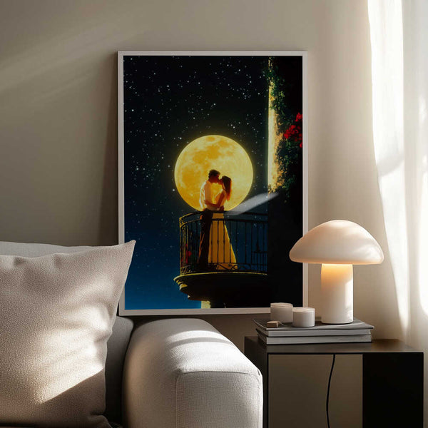 Tablou înramat „Love Under the Moon” de Taudalpoi
