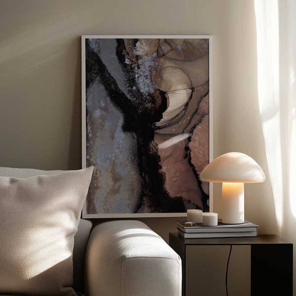 Tablou înramat „Organic Shapes with Earthy Tones” de uplusmestudio