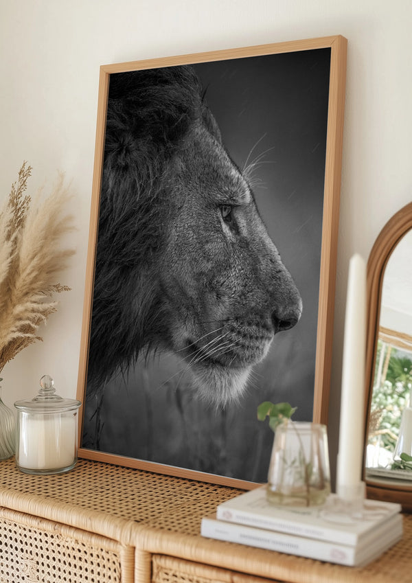 Tablou înramat „Thinking Under The Rain” de Faisal ALnomas