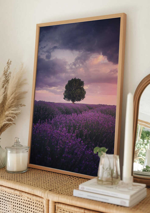 Tablou înramat „Lavender Fields, Isparta” de Cuma Cevik