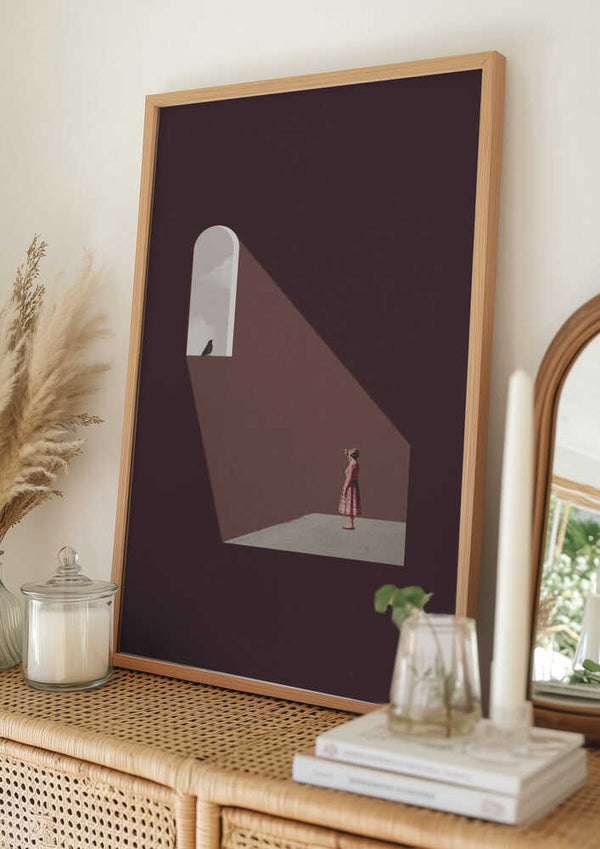 Tablou înramat „Enlighten me” de Maarten Léon