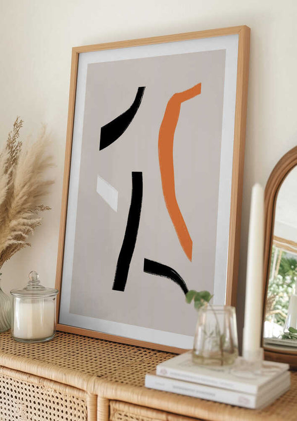 Tablou înramat „Colorful Curved Shapes” de uplusmestudio