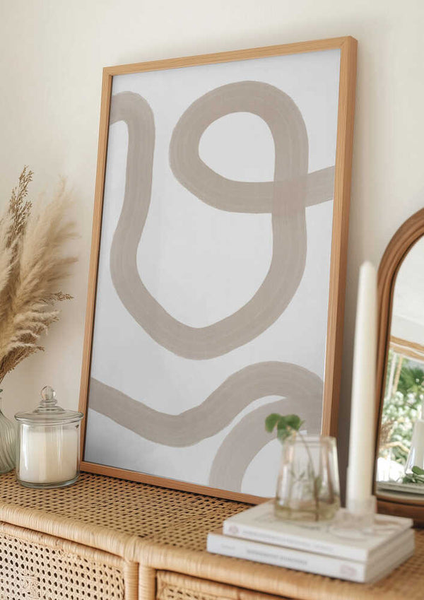 Tablou înramat „Gentle Serpentine Path” de uplusmestudio