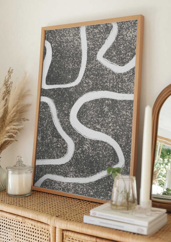 Tablou înramat „Curves in Contrast” de uplusmestudio