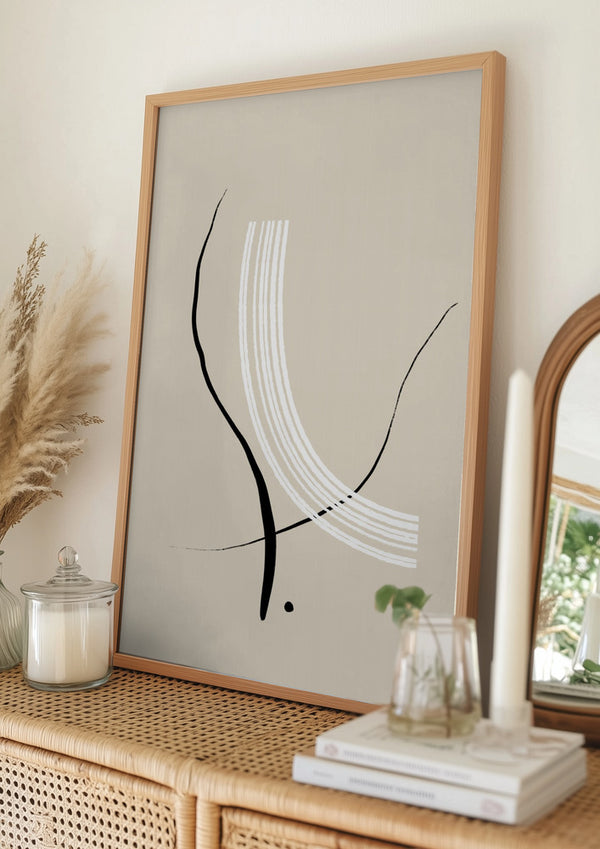 Tablou înramat „Curved Elegance” de uplusmestudio