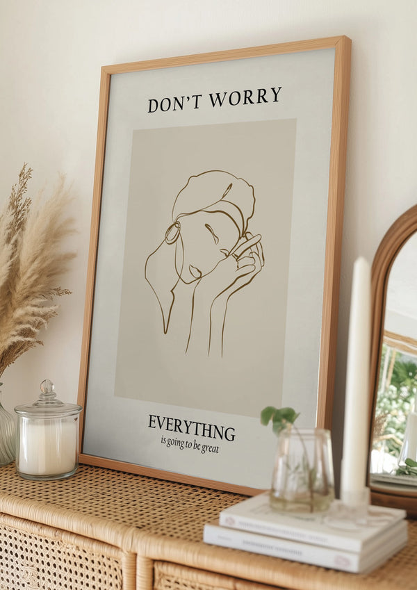 Tablou înramat „Modern line portrait” de NKTN