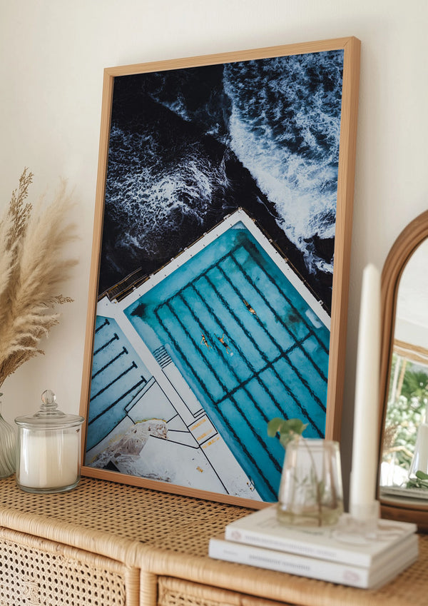 Tablou înramat „Most famous ocean pool in Australia” de Asad Sarfraz