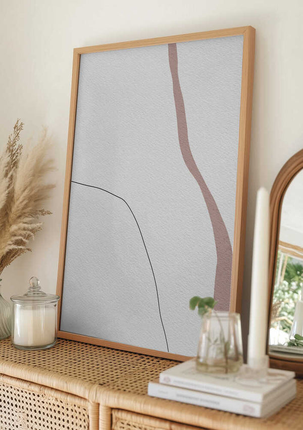 Tablou înramat „Curved Traces” de uplusmestudio